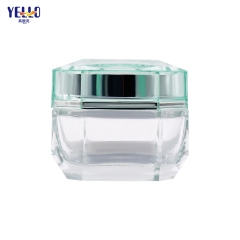 Recycled Glass Lotion Dispenser Bottles And Frosted Cream Jar With Lid