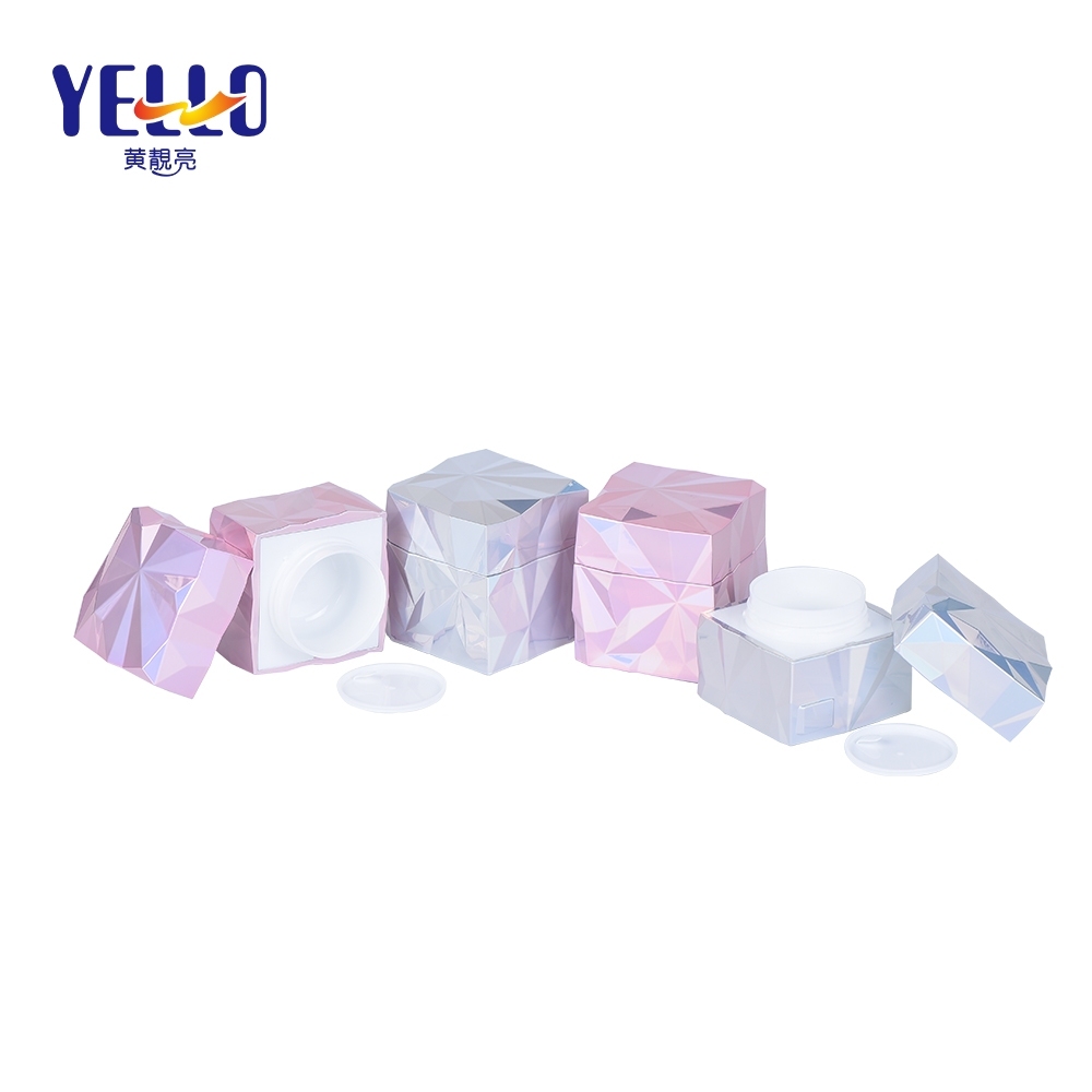 Luxury Pink Square Cosmetic Container Jars 40g 60g For Face Cream