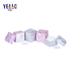 Luxury Pink Square Cosmetic Container Jars 40g 60g For Face Cream