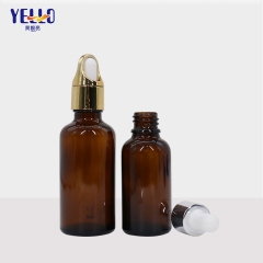 10ml 20ml 50ml Empty Round Glass Dropper Bottles For Serum Essence