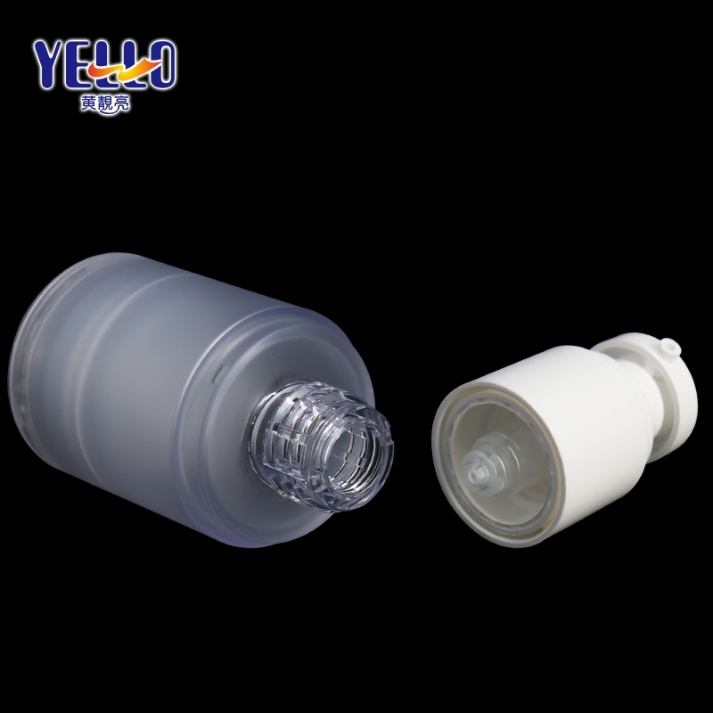 Empty Frosted Airless Pump Bottle , Thick PET 30ml Skincare Serum Bottle
