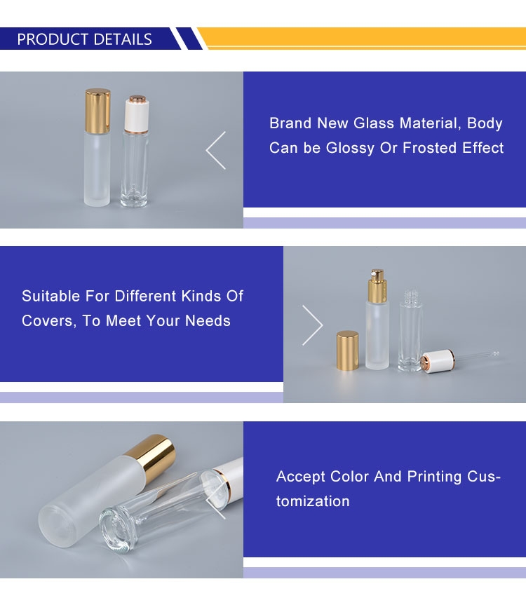 30Ml Empty Frosted Clear Luxury Glass Dropper Bottle