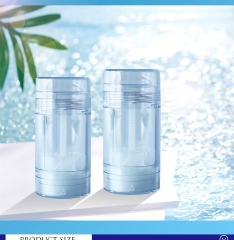 Refillable Plastic Clear Cylinder Deodorant Stick Empty Containers