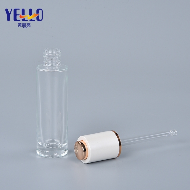 30Ml Empty Frosted Clear Luxury Glass Dropper Bottle With Pipette