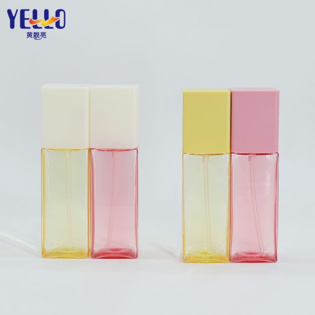 High Quality Pink Yellow Body Facial 30Ml 50Ml Square Spray Bottle