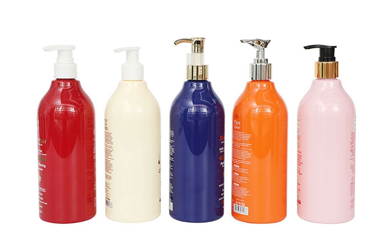 Empty Pink Black Blue Orange Yellow Shampoo Bottles 500ml With Pump