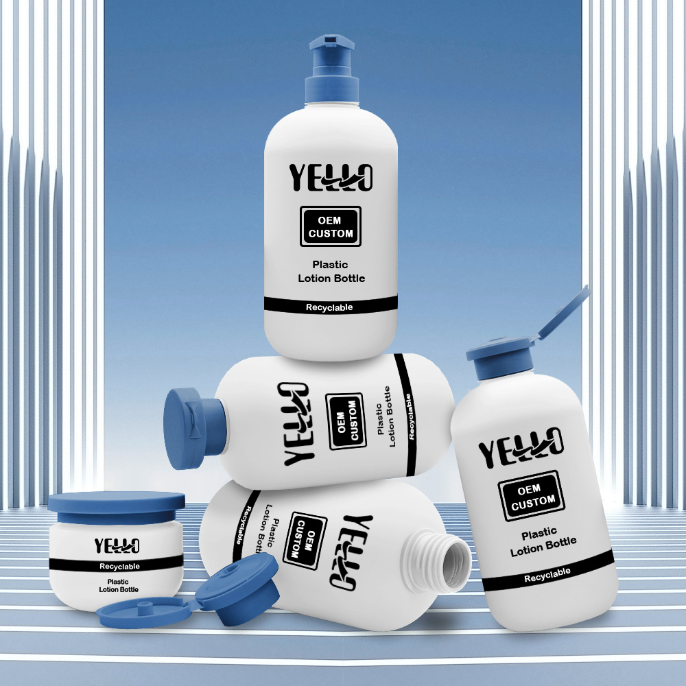 botella de champú suave al tacto blanco