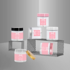 Aluminium Lid Clear Pet 4 Oz Cosmetic Cream Jars Packaging Wholesale