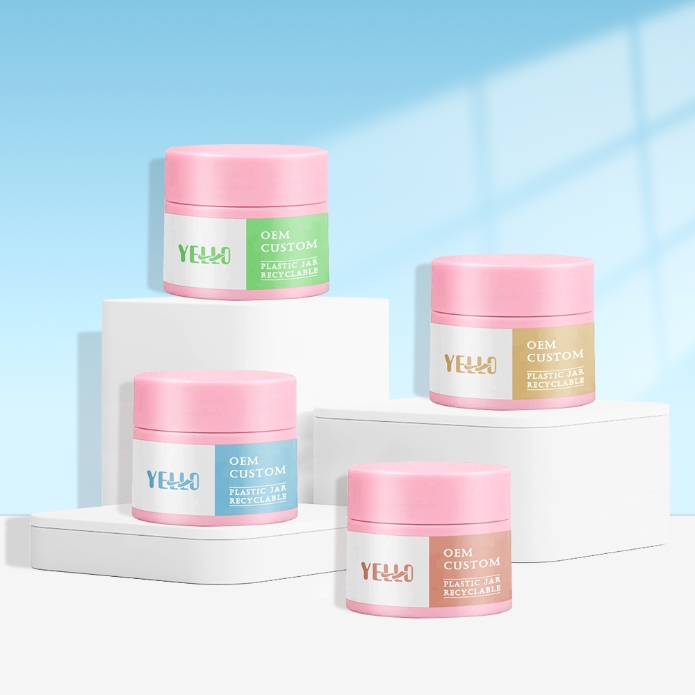 Empty Pp Plastic Lotion Jars Face Cream Jar Pink 5G 10G 20G 50G
