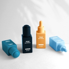 1 Oz Push Button Empty Square Skincare Essential Oil Dropper Bottles