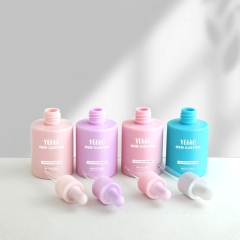 Fancy Cylinder Colored Blue Pink Purple Plastic Dropper Bottles 50Ml