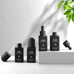 1 Oz Push Button Empty Square Skincare Essential Oil Dropper Bottles