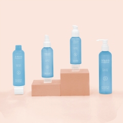 Good Quality Frosted Yellow PCR Pet Plastic Spray Empty Bottle Round