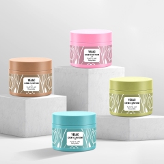 Luxury White Brown 250Ml Pp Plastic Cosmetic Jars With Lids Wholesale