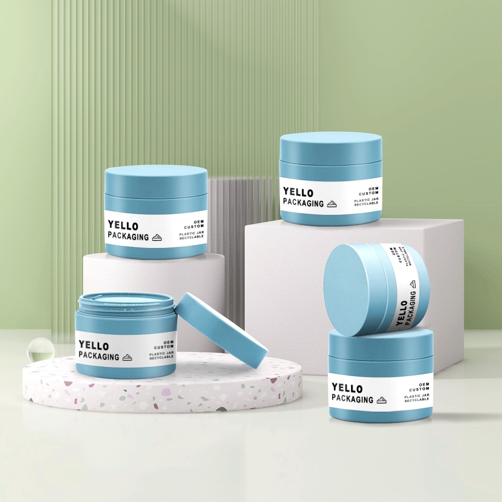 Luxury White Brown 250Ml Pp Plastic Cosmetic Jars With Lids Wholesale