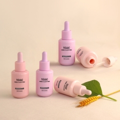 30Ml Boston Round Hair Oil Cosmetic Dropper Serum Bottles With Pipette