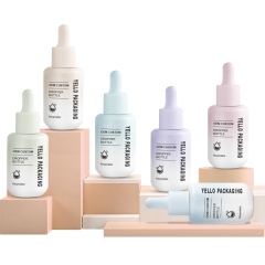 30Ml Boston Round Hair Oil Cosmetic Dropper Serum Bottles With Pipette