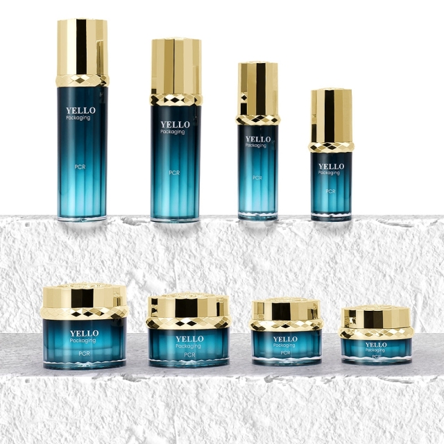 Elegant Double Wall Acrylic Lotion Cream Bottle And Cosmetic Jar