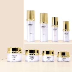 Elegant Double Wall Acrylic Lotion Cream Bottle And Cosmetic Jar