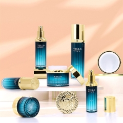 Elegant Double Wall Acrylic Lotion Cream Bottle And Cosmetic Jar