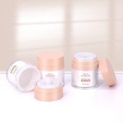 Pink Refillable Replaceable 50Ml Airless Pump Jar For Cream