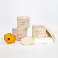 Empty Eco friendly Wheat Straw Cosmetic Cream Pots Jar Containers With Lids