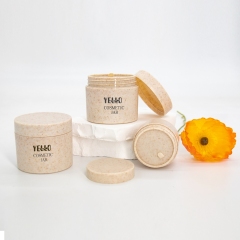 Empty Eco friendly Wheat Straw Cosmetic Cream Pots Jar Containers With Lids