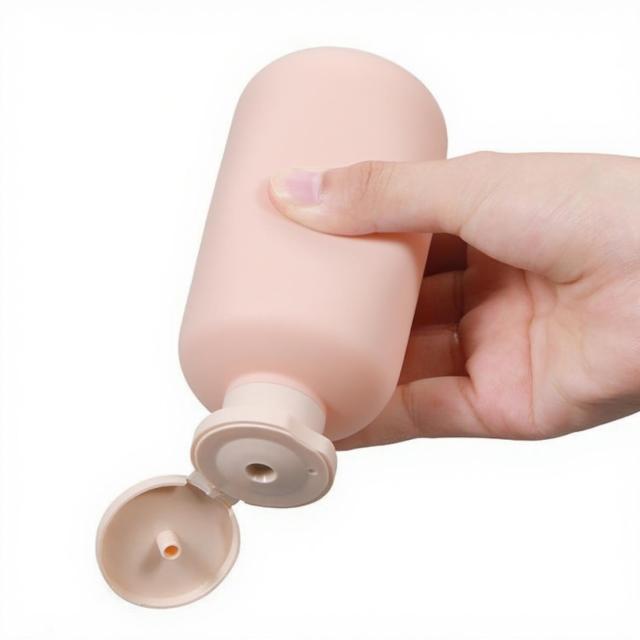 Botellas redondas de champú para bebés Boston, botellas de loción corporal HDPE rosa verde