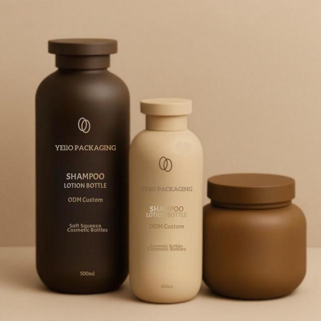 Botellas redondas de champú para bebés Boston, botellas de loción corporal HDPE rosa verde