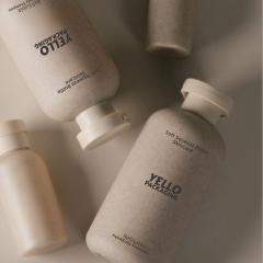 Botellas redondas de champú para bebés Boston, botellas de loción corporal HDPE rosa verde