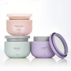 Eco Friendly Empty Round Matte Container 8Oz 250Ml Plastic Cosmetic Butter Jar With Screw Cap for Body Scrub