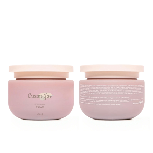 Eco Friendly Empty Round Matte Container 8Oz 250Ml Plastic Cosmetic Butter Jar With Screw Cap for Body Scrub