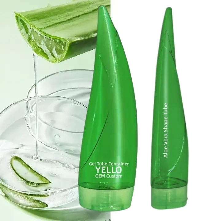 Unique Shape PETG Empty Shampoo Bottles 250ml Green Color With Flip Cap