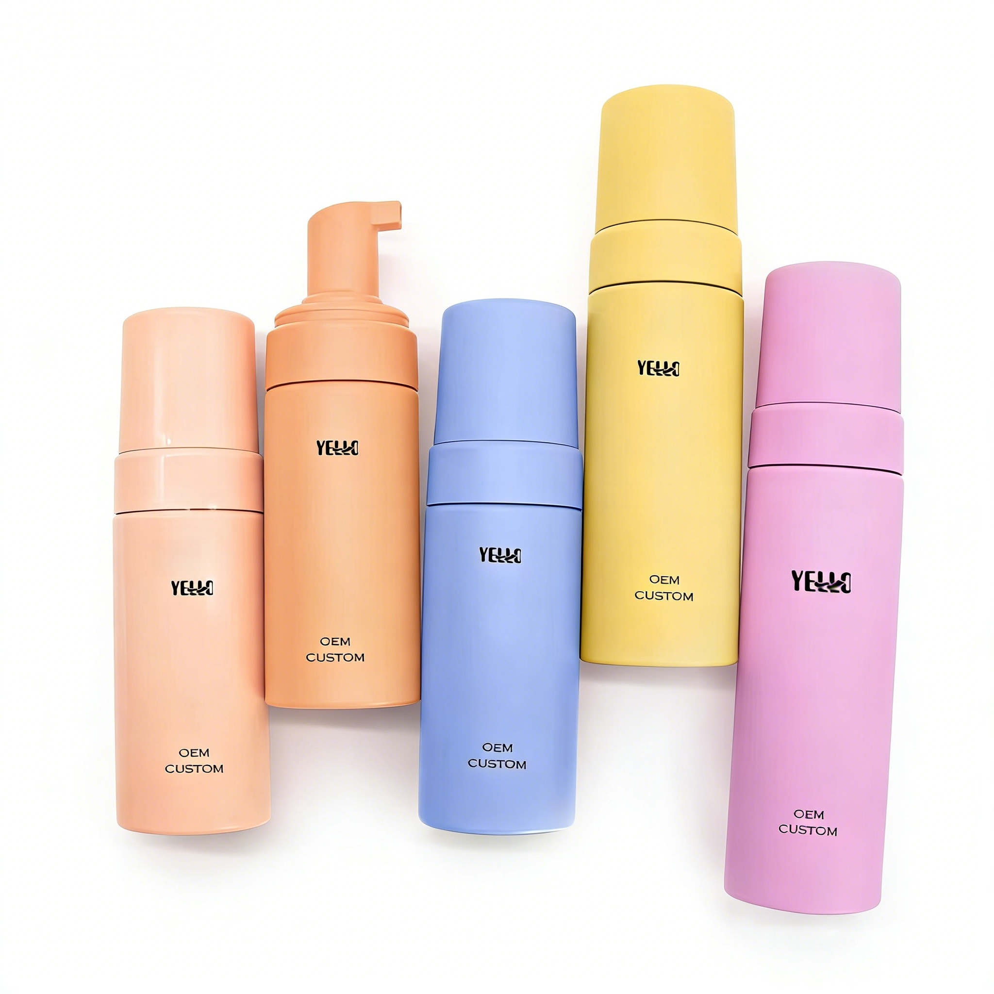 OEM Luxury 100ml 120ml 150ml 180ml Foaming Mousse Foam Plastic Pump Bottles for Cosmetic Facial Washing Self Tanning Packaging