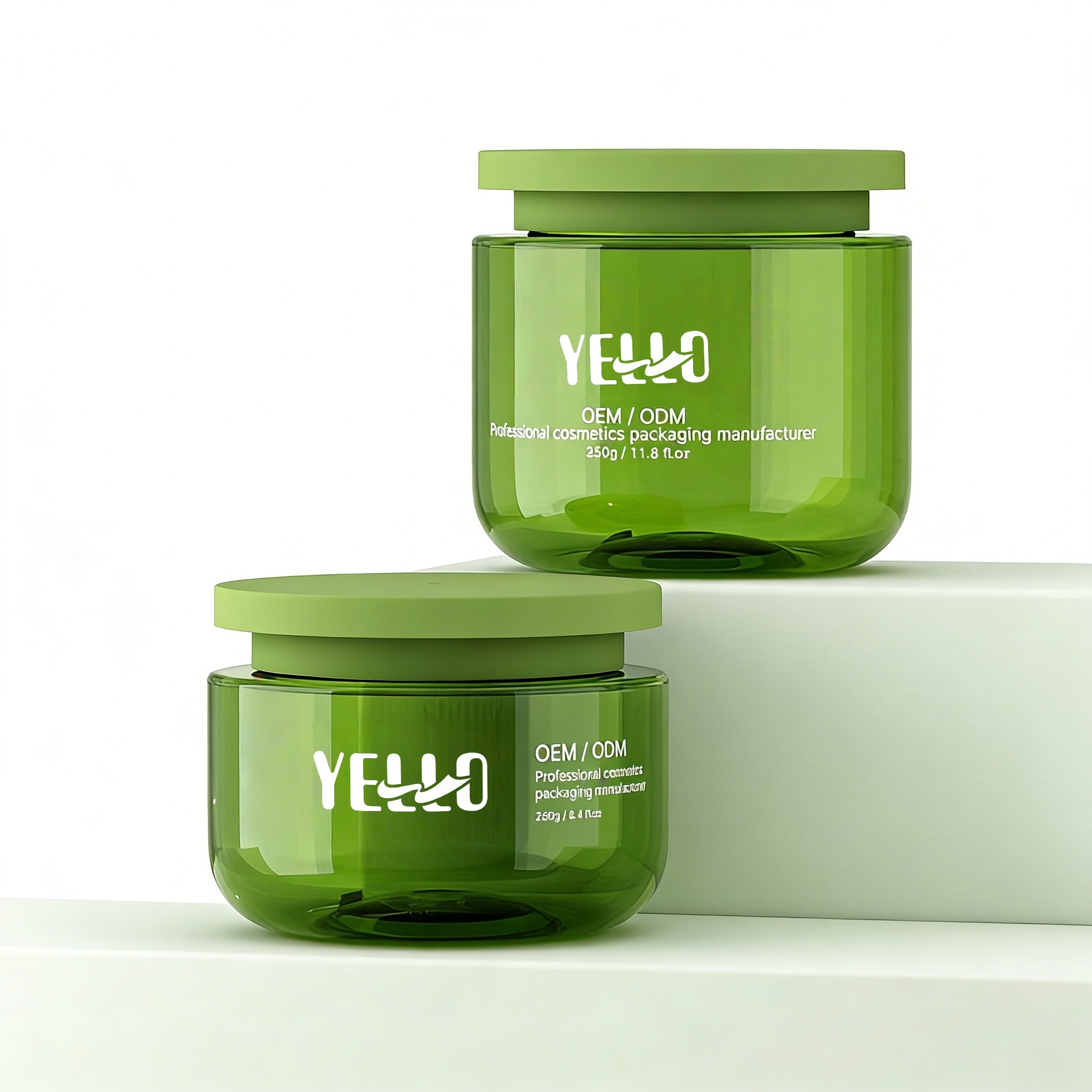 Eco Friendly Empty Round Matte Container 8Oz 250Ml Plastic Cosmetic Butter Jar With Screw Cap for Body Scrub