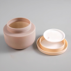 Eco Friendly Empty Round Matte Container 8Oz 250Ml Plastic Cosmetic Butter Jar With Screw Cap for Body Scrub