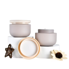 Eco Friendly Empty Round Matte Container 8Oz 250Ml Plastic Cosmetic Butter Jar With Screw Cap for Body Scrub