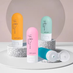 Customized Logo PE 50ml 30ml Squeezable Plastic Cosmetic Bottles Leak-Proof Dispenser for Hand Cream Travel Shampoo Conditioner
