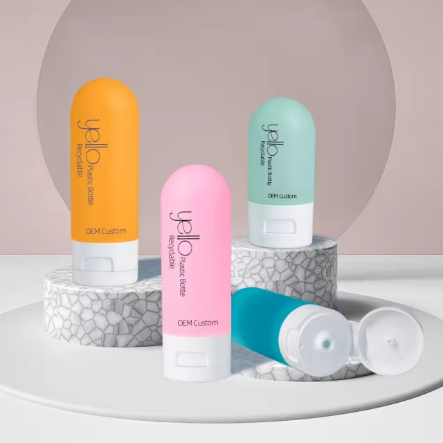 Customized Logo PE 50ml 30ml Squeezable Plastic Cosmetic Bottles Leak-Proof Dispenser for Hand Cream Travel Shampoo Conditioner