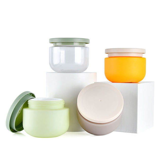 Eco Friendly Empty Round Matte Container 8Oz 250Ml Plastic Cosmetic Butter Jar With Screw Cap for Body Scrub