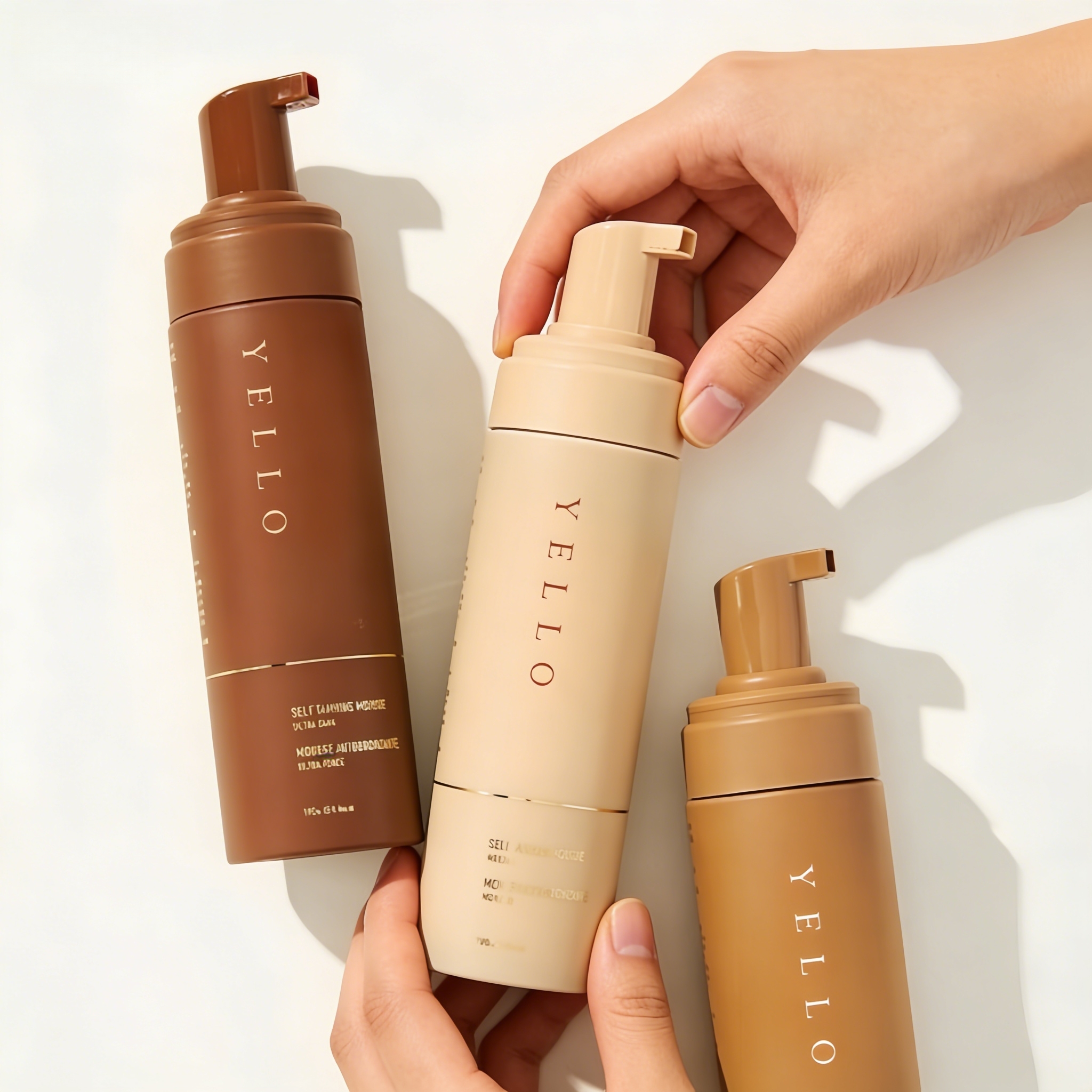 OEM Luxury 100ml 120ml 150ml 180ml Foaming Mousse Foam Plastic Pump Bottles for Cosmetic Facial Washing Self Tanning Packaging
