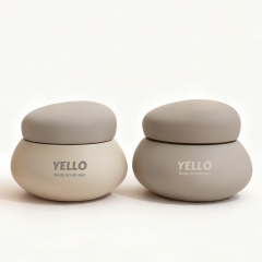 Screw Top Empty PET Plastic Cosmetics Skin Care Face Mask & Eye Cream Jar with Custom Logo