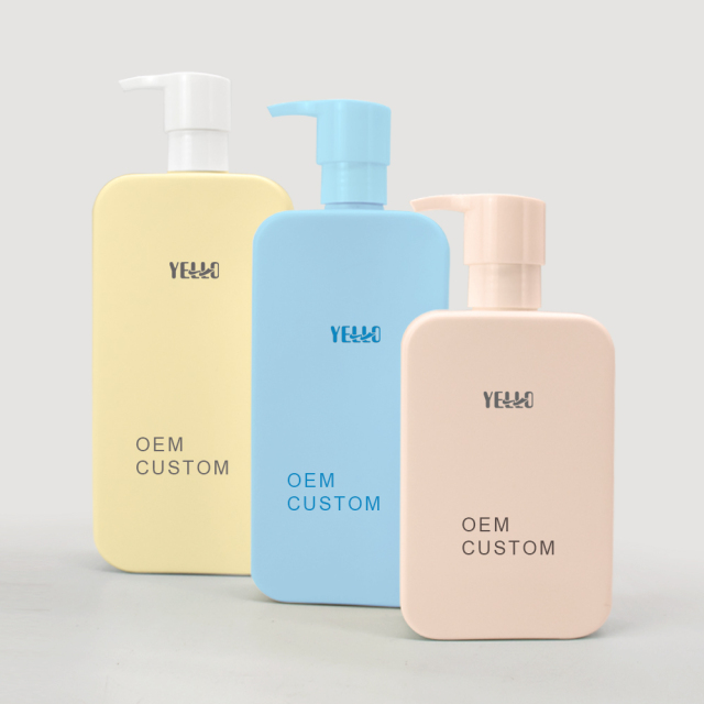 Luxury Empty Plastic 250ml 350ml 500ml Custom Rectangular Square Body Wash Lotion Shampoo and Conditioner Bottles