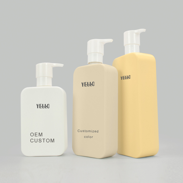 Luxury Empty Plastic 250ml 350ml 500ml Custom Rectangular Square Body Wash Lotion Shampoo and Conditioner Bottles