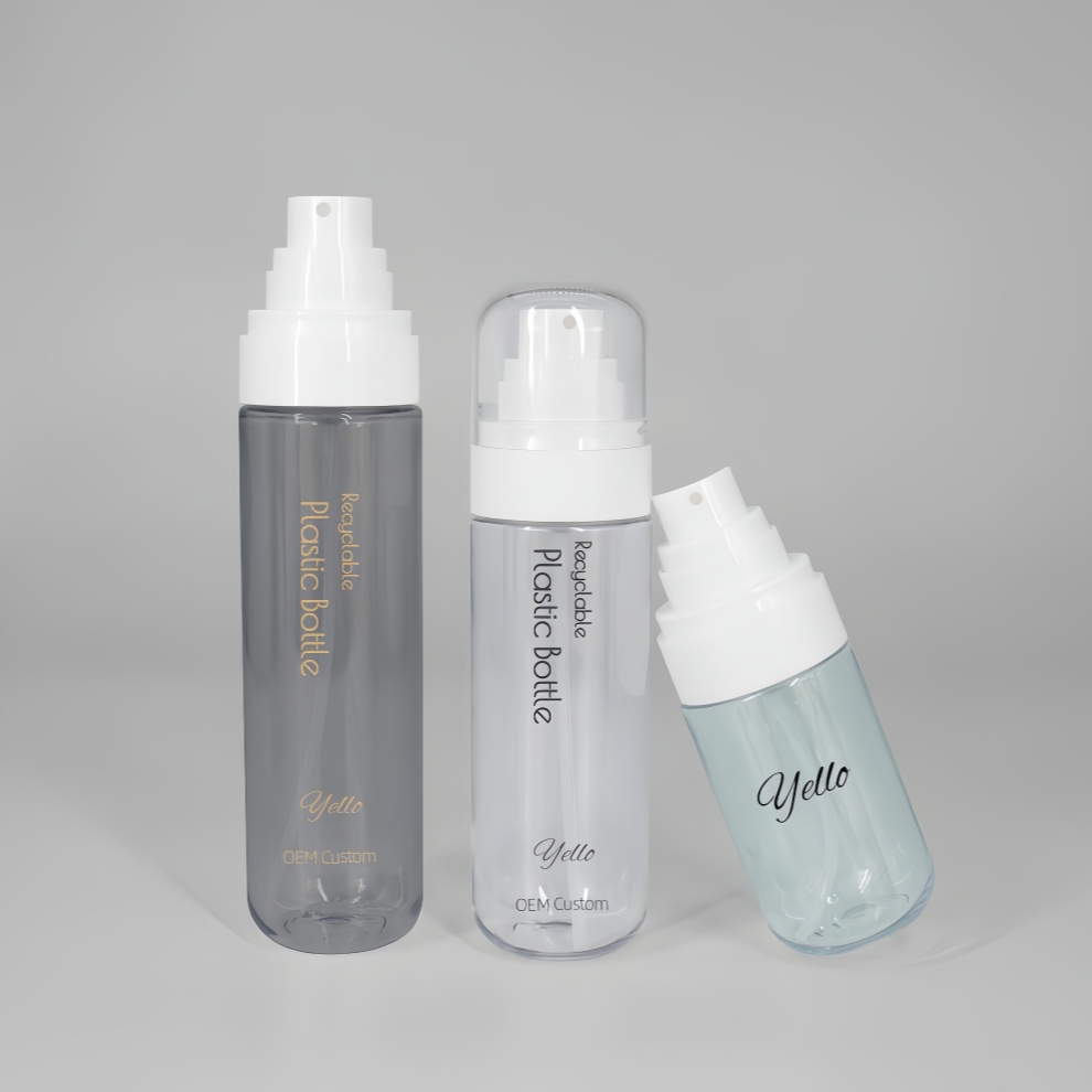 PET Luxury Refillable 30ml 50ml 80ml 100ml Fine Mist Cosmetic Spray Bottle for Facial Toner Hair Body Skincare Packaging