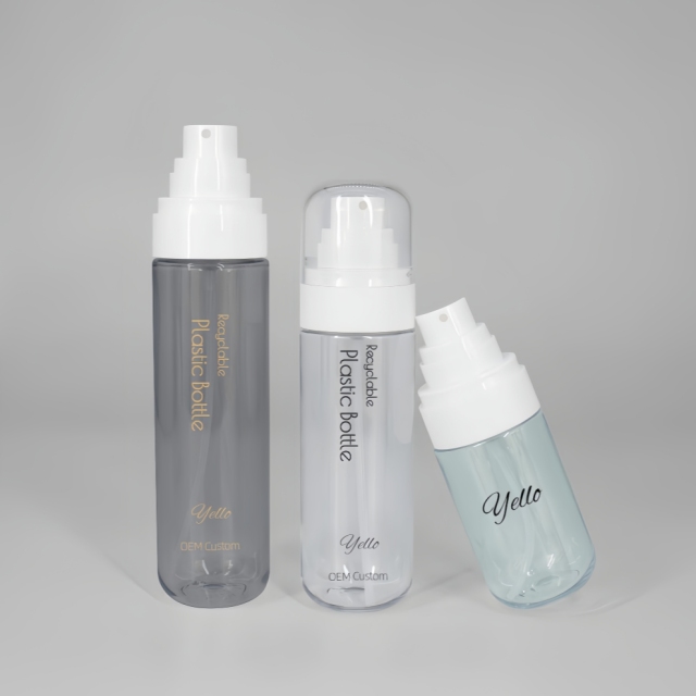 PET Luxury Refillable 30ml 50ml 80ml 100ml Fine Mist Cosmetic Spray Bottle for Facial Toner Hair Body Skincare Packaging