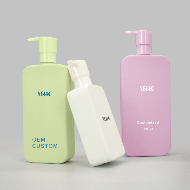Luxury Empty Plastic 250ml 350ml 500ml Custom Rectangular Square Body Wash Lotion Shampoo and Conditioner Bottles