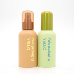 Custom Refillable Round Empty Plastic Body Mist Spray Bottle 100ml 120ml Luxury Cosmetic Packaging for Hair Facial Toner