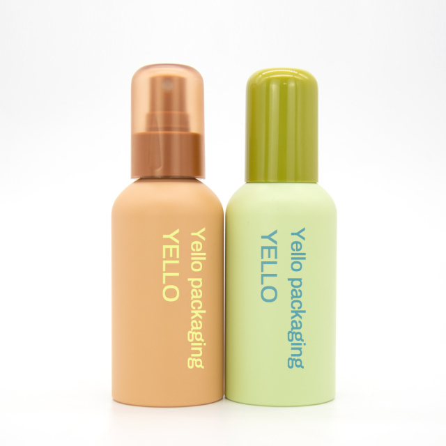 Custom Refillable Round Empty Plastic Body Mist Spray Bottle 100ml 120ml Luxury Cosmetic Packaging for Hair Facial Toner