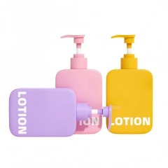 Luxury Empty Plastic 250ml 350ml 500ml Custom Rectangular Square Body Wash Lotion Shampoo and Conditioner Bottles